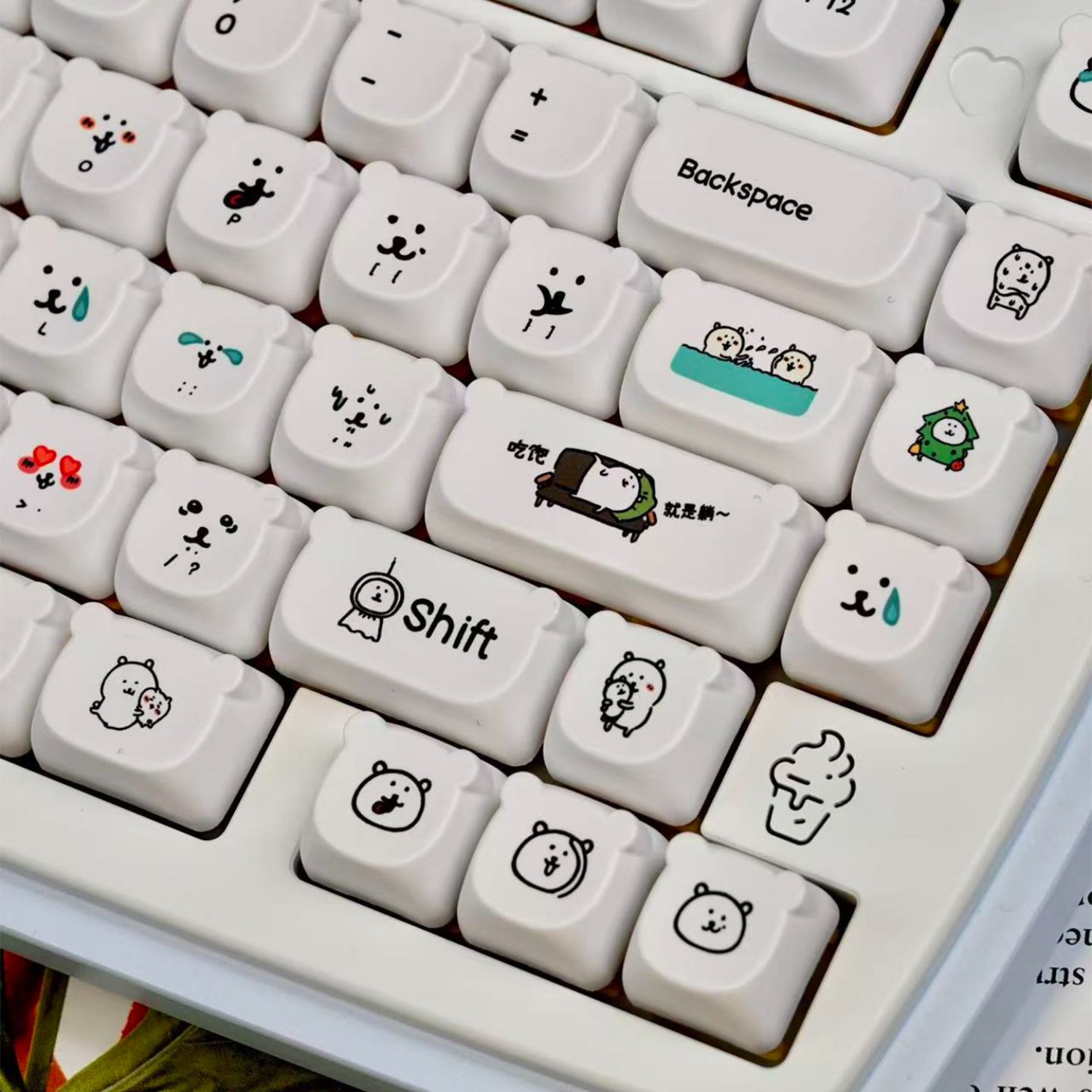 귀여운 만화 캐릭터 곰 PBT 키캡 EAO 높이 내마모 - Gaming Accessories Japan 리뷰 및 가격