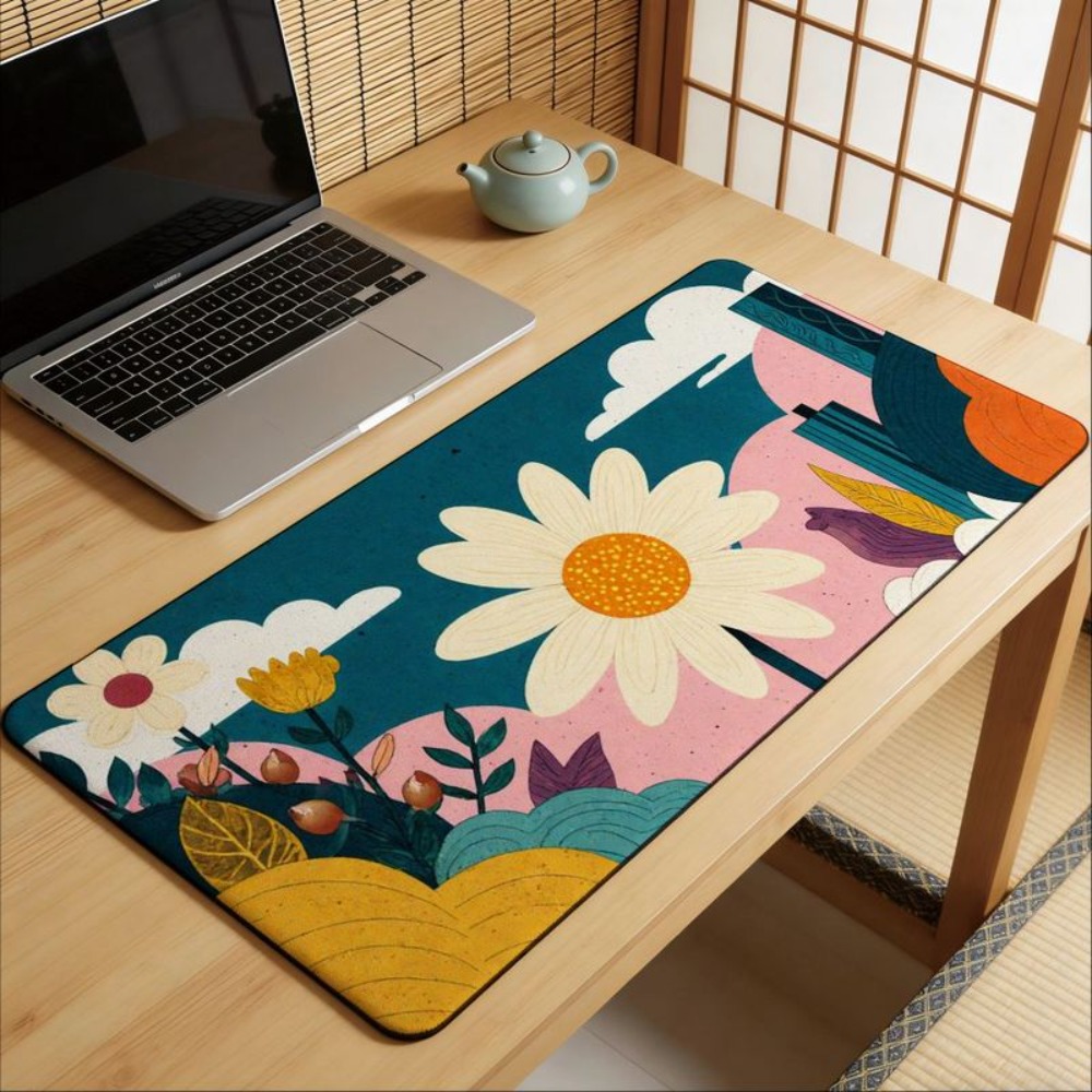 기린 무늬 식물 디자인의 미끄럼 방지 바닥 커버, 게임 - Gaming Laptop Essential Accessories 리뷰 및 가격