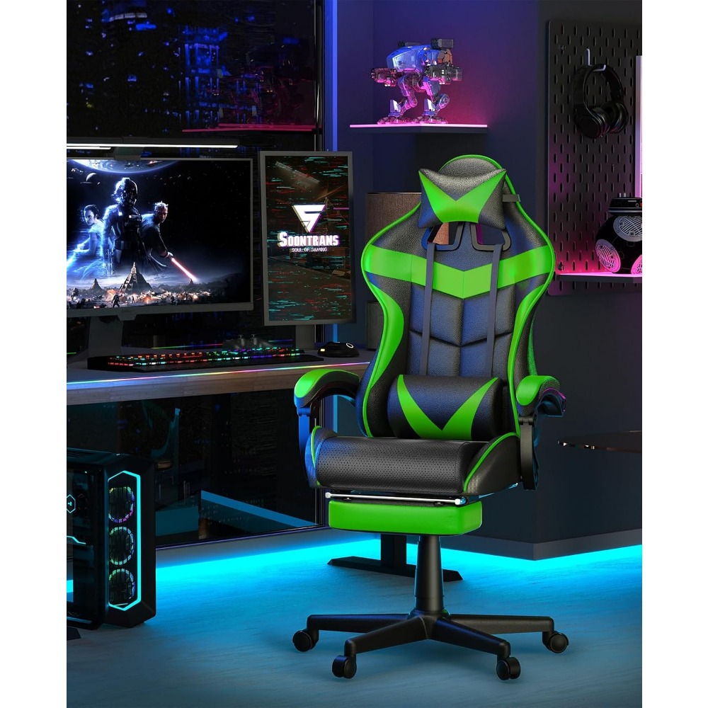 인체공학적 게이밍 의자 (발받침대 및 요추 지지대 포함 - Gaming Accessories For Gaming Room 리뷰 및 가격